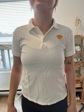 Versace Kids Medusa Embroidery Logo White Polo Shirt